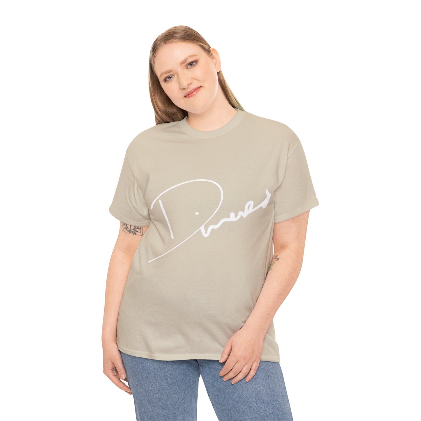 Dinero Signature Tee - Middle White Signature