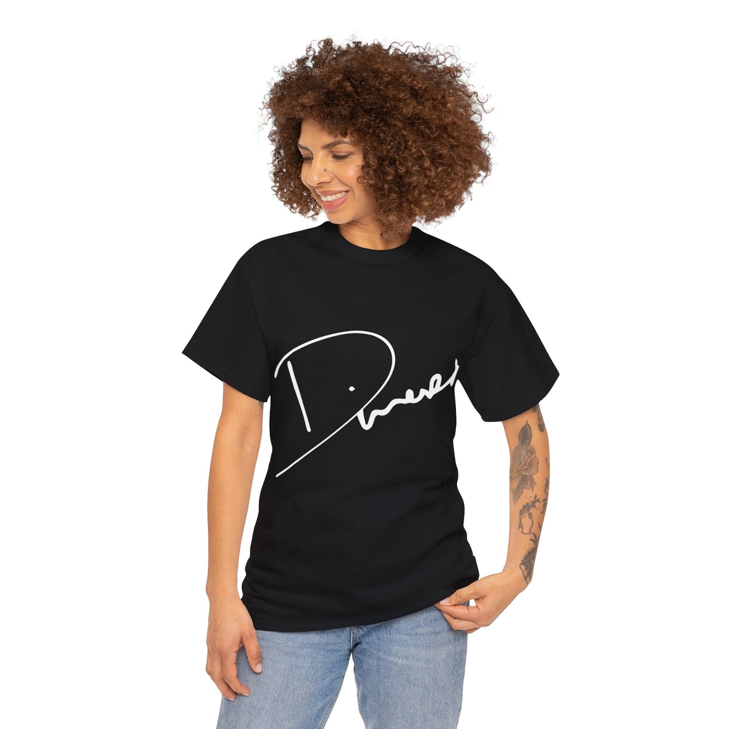 Dinero Signature Tee - Middle White Signature