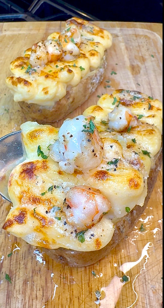 Funky Twice Baked Shrimp & Butter Potato